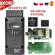 Opcom Firmware Ftdi PIC18F458 V1.99 V1.95 V1.70 Groen Zwart Interface Opcom Professionele OBD2 Scanner Voor Opel