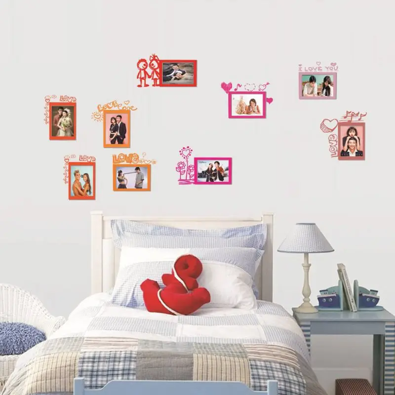 Lover Valentine фоторамка стикер на стену прозрачный ПВХ домашний настенный для