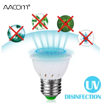 

UV LED Disinfection Light Ampoule LED E27 GU10 UVC Lamp 72 LEDs Disinfection Light UV Sterilizer Home Germicidal Bulb