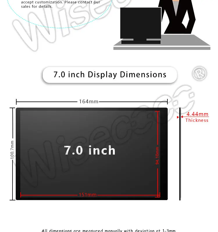 Wisecoco 7 дюймов планшет 1920x1200 ЖК-дисплей модуль запасная часть+ Сенсорный экран Sonsor MIPI Mini HDMI Тип C аудио Динамик драйвер платы