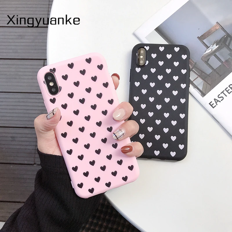 

Cute Couple Love Heart Phone Cover For Huawei Honor 30 Pro Plus 7C 5C 5X 6A 6C 6X 9C 9S 8 Pro Play View 10 20 Silicone Soft Case