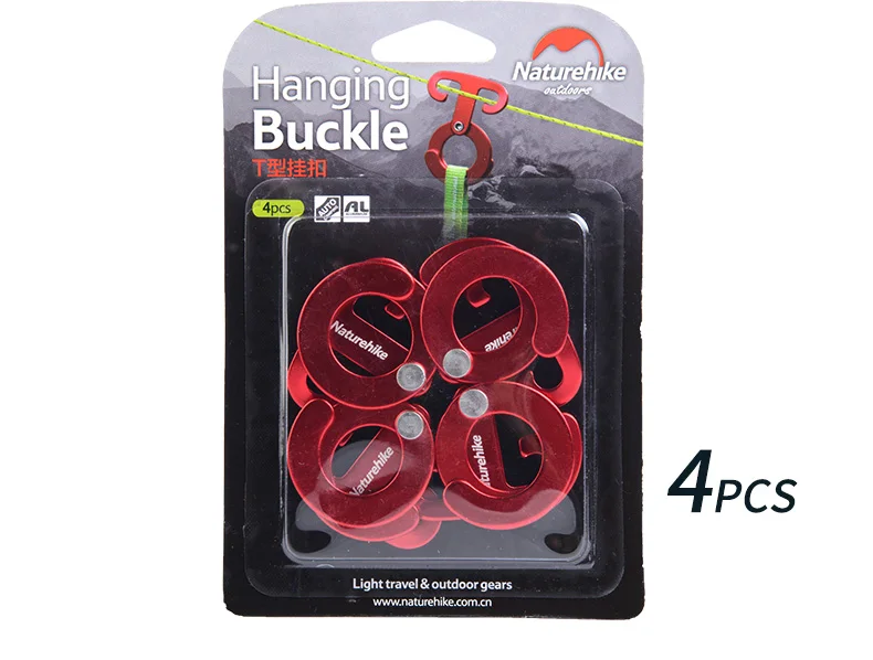 Naturehike открытый многофункциональный Т-образный крюк 4-Pack Алюминиевый сплав-Стиль шнурок подвесная Пряжка напрямую от производителя Sellin