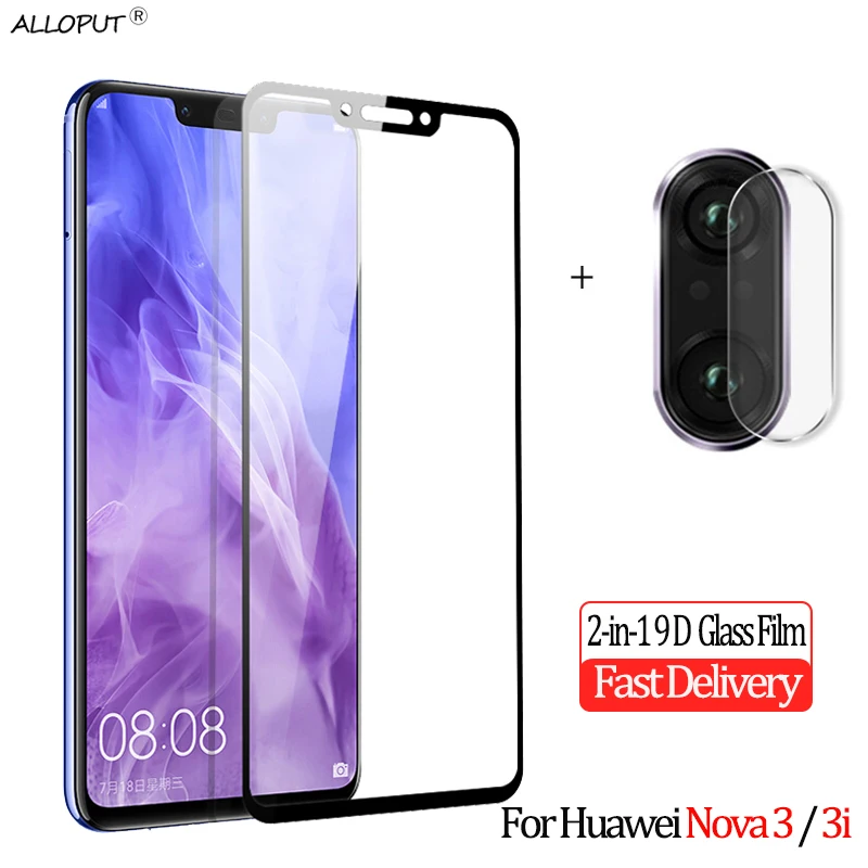 

2-in-1 Tempered Glass Huawei Nova 3 i Camera Glass Screen Protector Nova 3i Protective Film Huawei Nova 3i Screen Protector