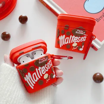 

Chocolate Bucket Cartoon Bluetooth Earphone Case for AirPods 2 3 Silicone Headphones Cover for Airpods Pro Cute Protective Case