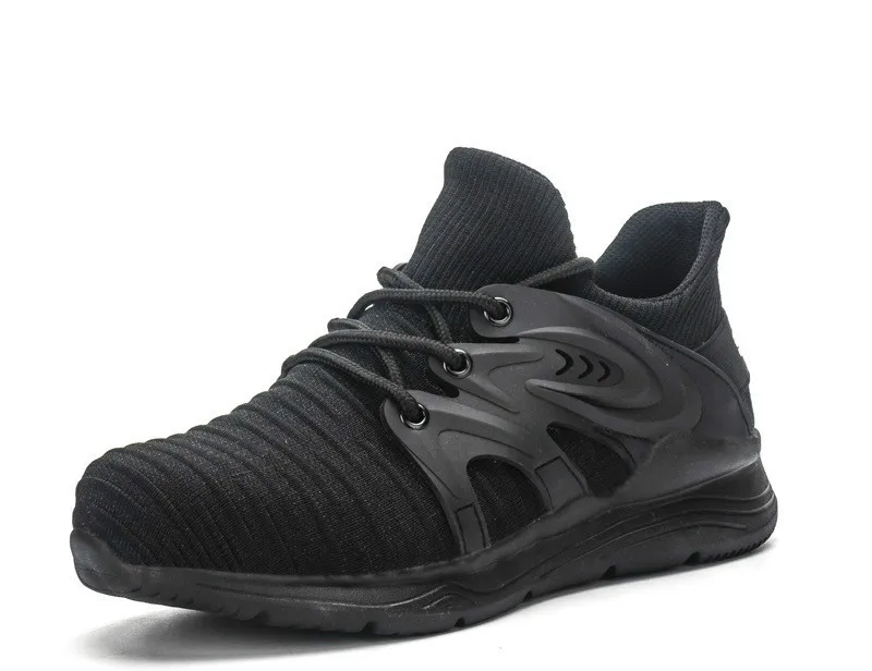 DAILOU Men Safety Shoes with Indestructible Shoe Work Boots with Steel Toe Waterproof Breathable Sneakers Work Shoes