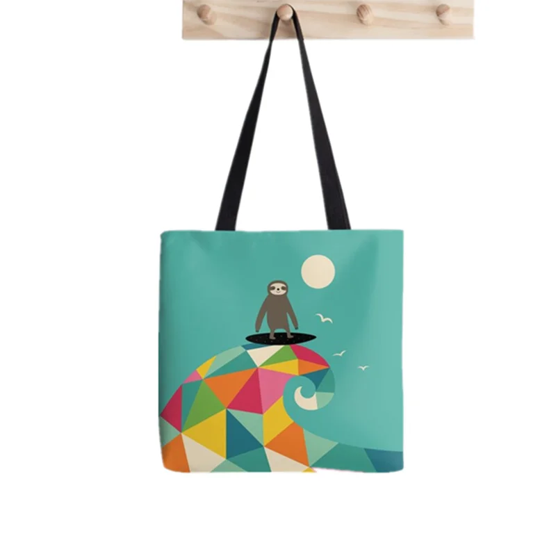 Shopper Radiate Positivity Tote Bag Printed Tote women Harajuku Funny shopper handbag girl Shoulder shopping bag Lady Canvas Bag