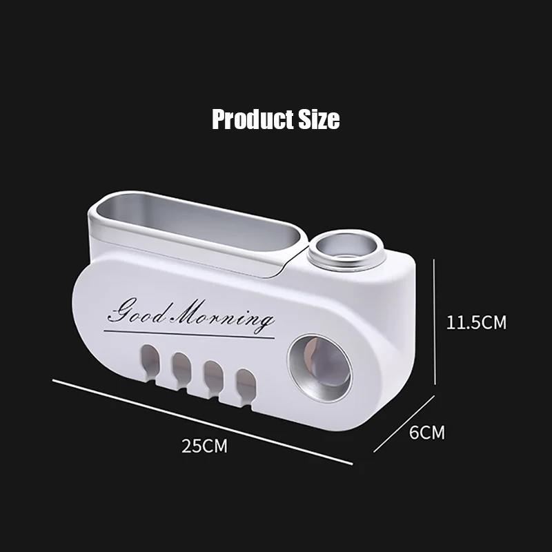 ONEUP Multi-hanging Toothbrush Holder Automatic Toothpaste Squeezer Dispenser Makeup Storage Rack For Bathroom Accessories Set