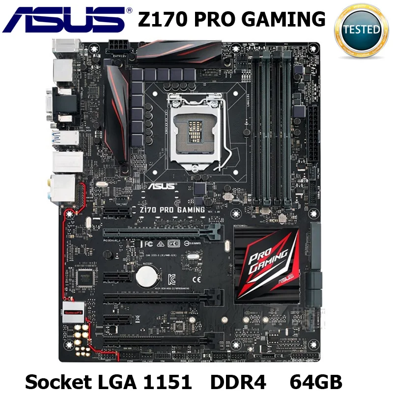 LGA 1151 DDR4 ASUS Z170 PRO игровой рабочего Материнская плата Z170 LGA 1151 для Core i7 i5 i3 DDR4 64G USB3.0 M.2 материнская плата