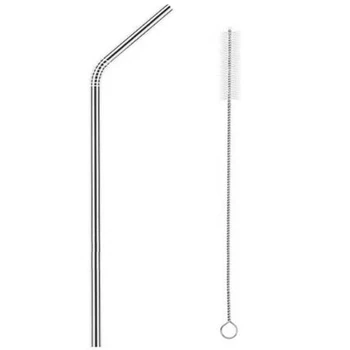

Straw 304 Stainless Steel Straw Refillable Hose 215Mm x 6Mm Straight Curved Straw Set