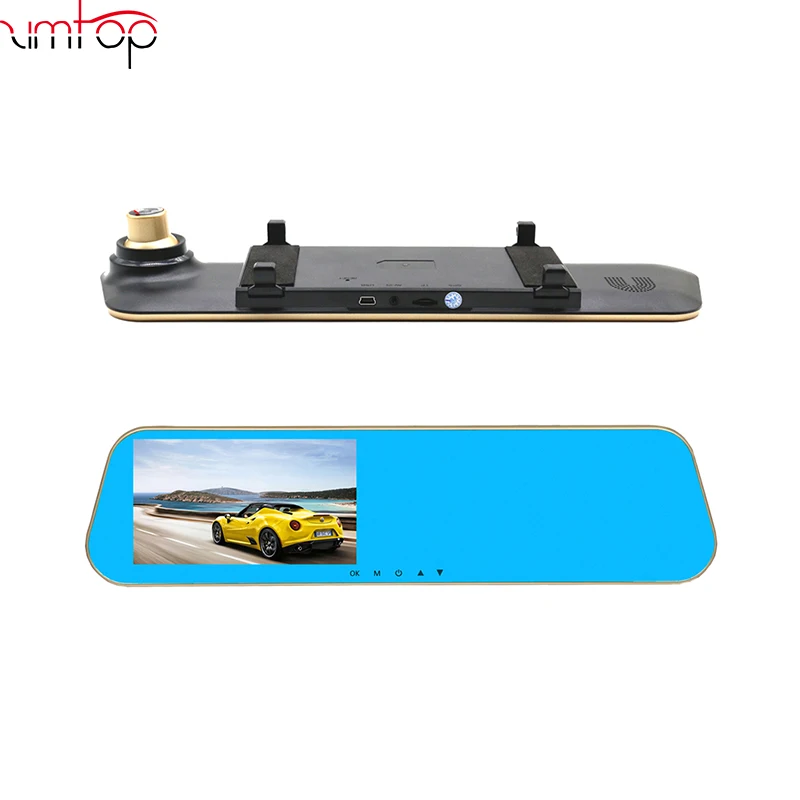 Zimtop Full HD 1080P Автомобильный видеорегистратор Камера авто 4 3 дюймов зеркало заднего