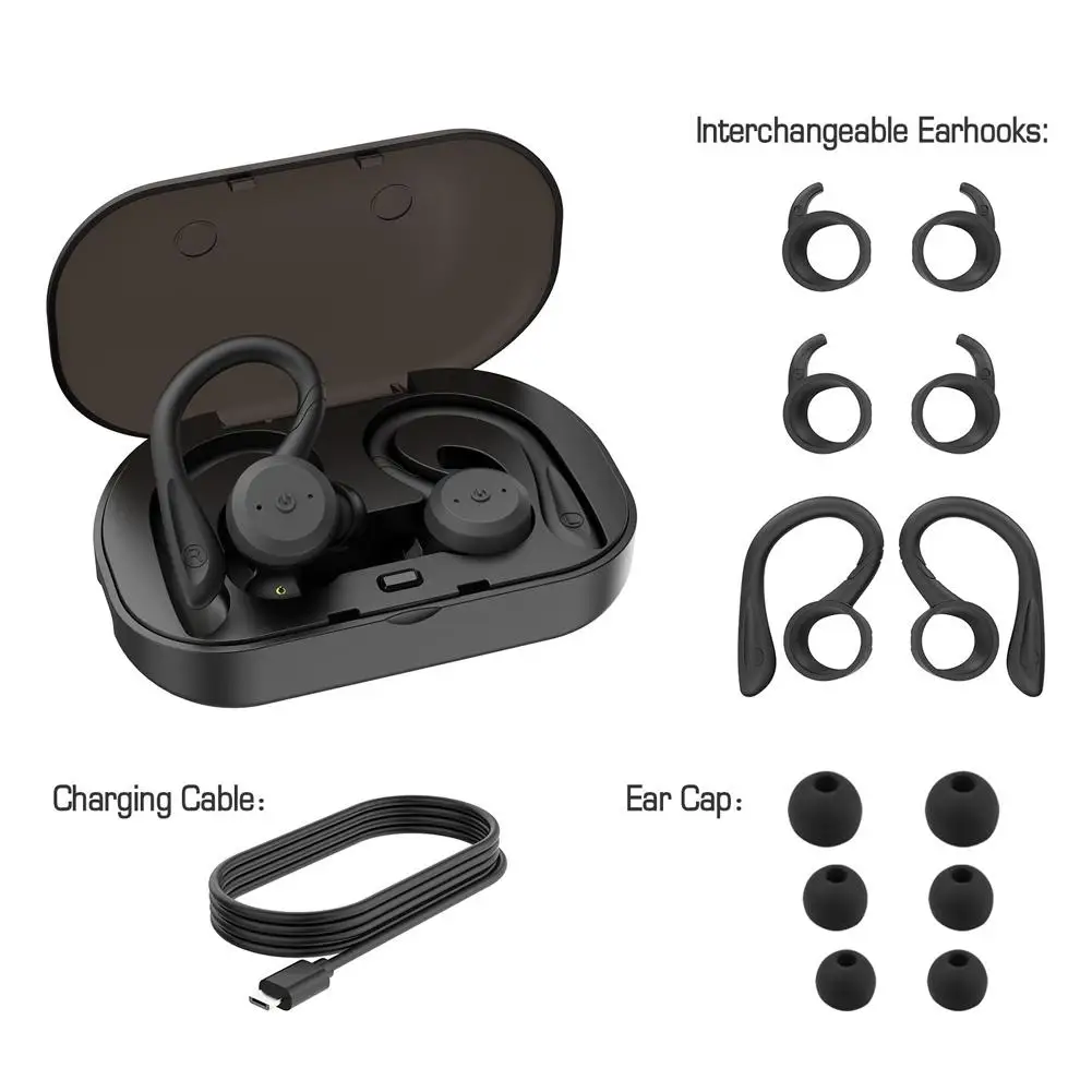 BE1018 Bluetooth 5,0 TWS беспроводные настоящие IPX7 водонепроницаемые ушные вкладыши с шумоподавлением ушные затычки с зарядным устройством