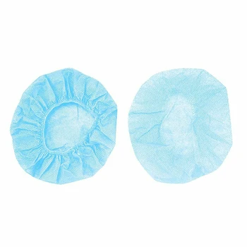 

100pcs Sanitary Cafe Stretchable Sweatproof Non Woven Dustproof Internet Headset Replacement Disposable Earpad Headphone Cover