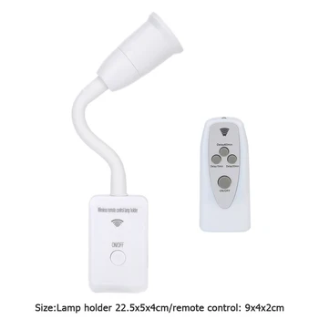 

Rotary Durable Adjustable E27 LED Light Base Extension Conversion Socket Adapter Wireless Remote Control Bulb Lamp Holder