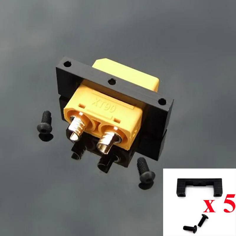 5pcs/lot CNC XT60 XT90 Plug Connector Holder Fixture Aluminum Alloy Installation Bracket for RC Multicopters Drone Spare Parts | Игрушки и