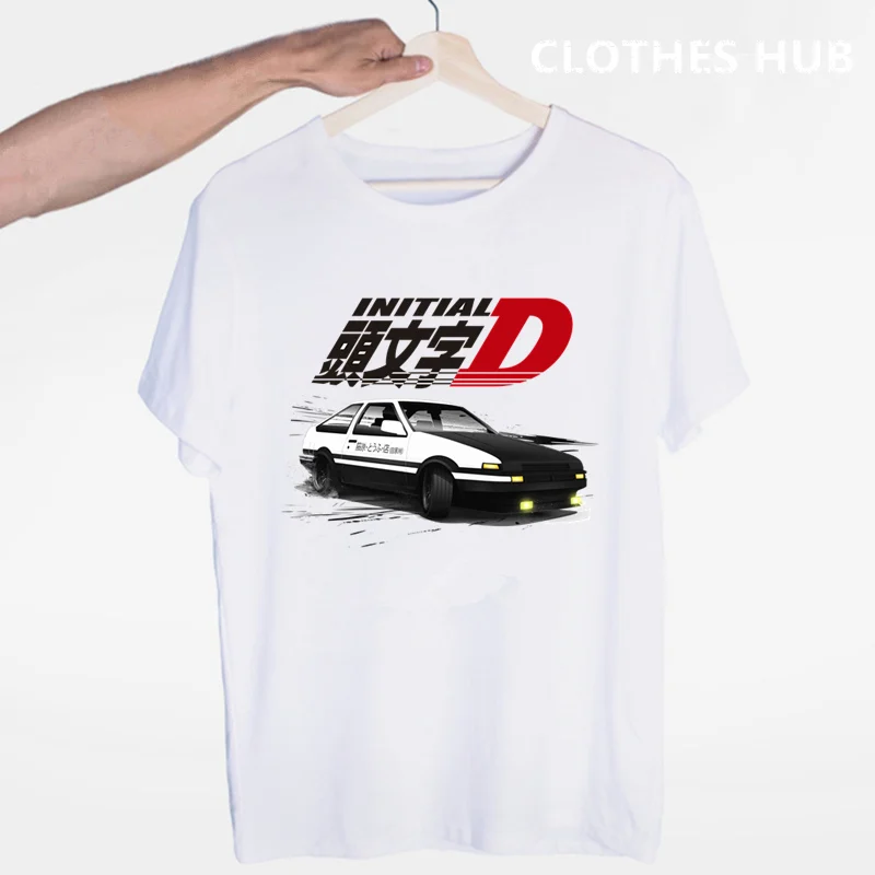 

Drift Japanese Anime AE86 Initial D T-shirt O-Neck Short Sleeves Summer Casual Fashion Unisex Men And Women Tshirt
