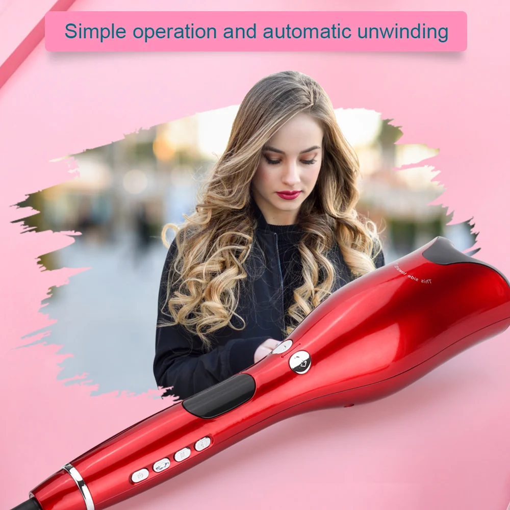 

Curling Irons Automatic Air Curler LCD Digital Display Wand Ceramic Rotating Hair Curler Hair Styling Tools Hair Care