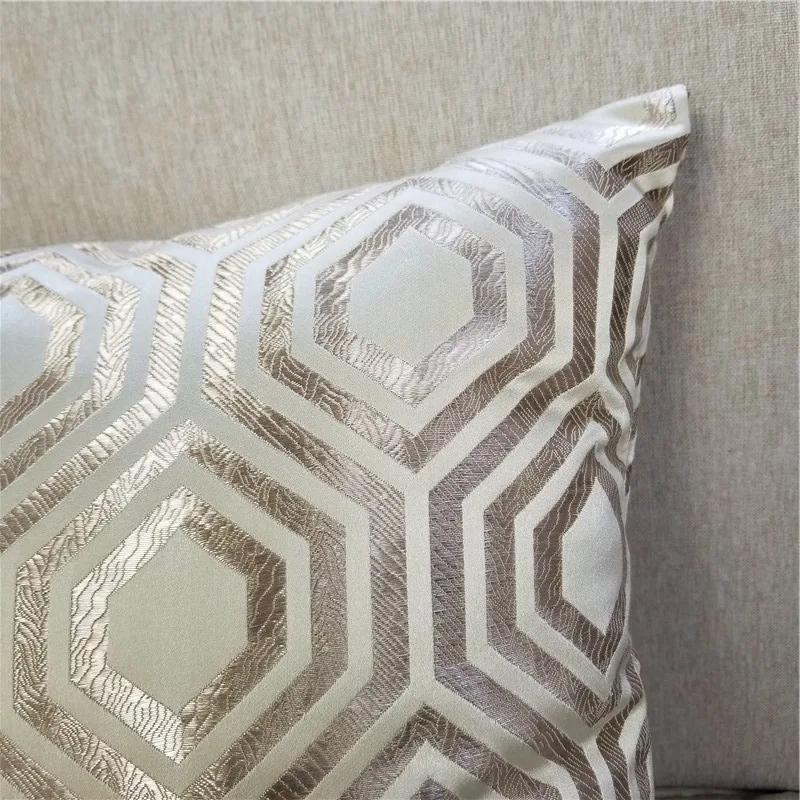 1Pcs 55X55 Cm Details about   Beige Luxury Cushion Cover 100% Cotton Pillow Case Abstract 
