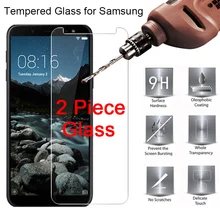 2 шт закаленное стекло для samsung A7 A750 A6 A8 Plus, Защитная пленка для телефона Galaxy A9 Star Lite Pro