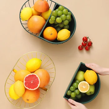 

The Fruit Basket Simple Hollow Storage Basket Detachable Design Can Be Used To Store Fruits Snacks Hand-Made Strong And Durable