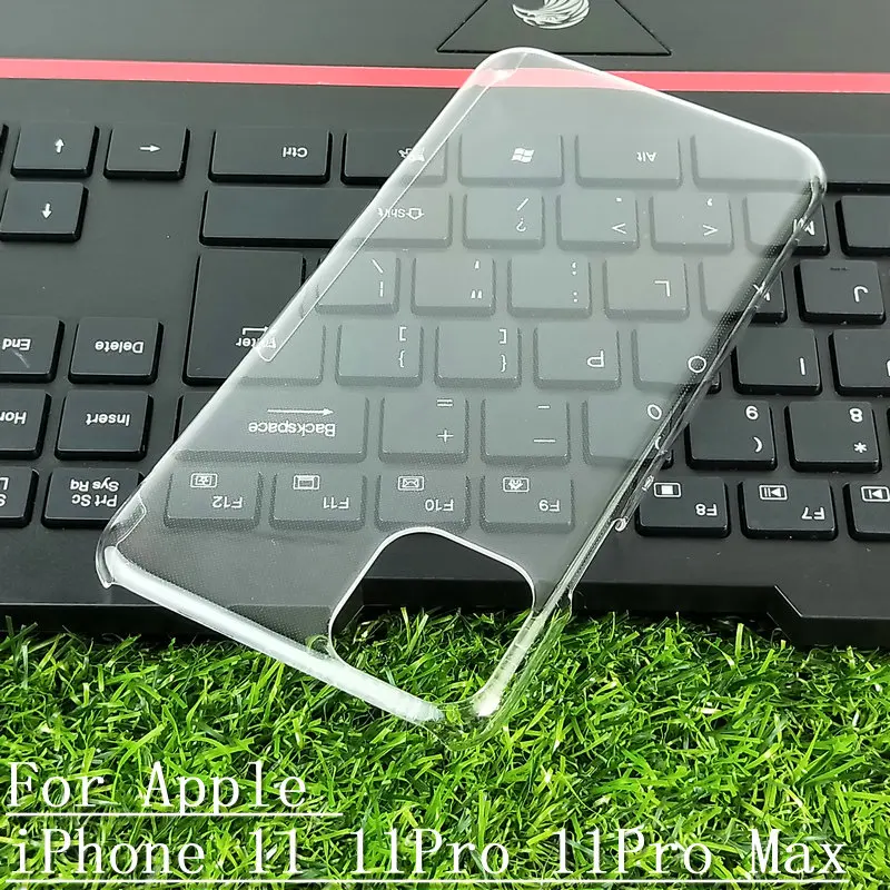 For Apple iPhone 11 Pro Max Glossy Snap Phone Case Crystal Invisible Ultra Thin Hard PC Cover Solid color Protect Back Shell