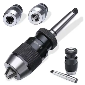 

Clamp Range 1-16mm B16 Keyless Drill Chuck Self Tighten MT2 MT3 MT4 Shank Morse Taper #2 #3 #4 Self Tightening Drill Chuck