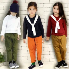 Новинка года; стильная детская одежда для мужчин и женщин; шаровары в Корейском стиле; сезон весна-осень; детская одежда среднего и большого размера из чистого хлопка; Casu