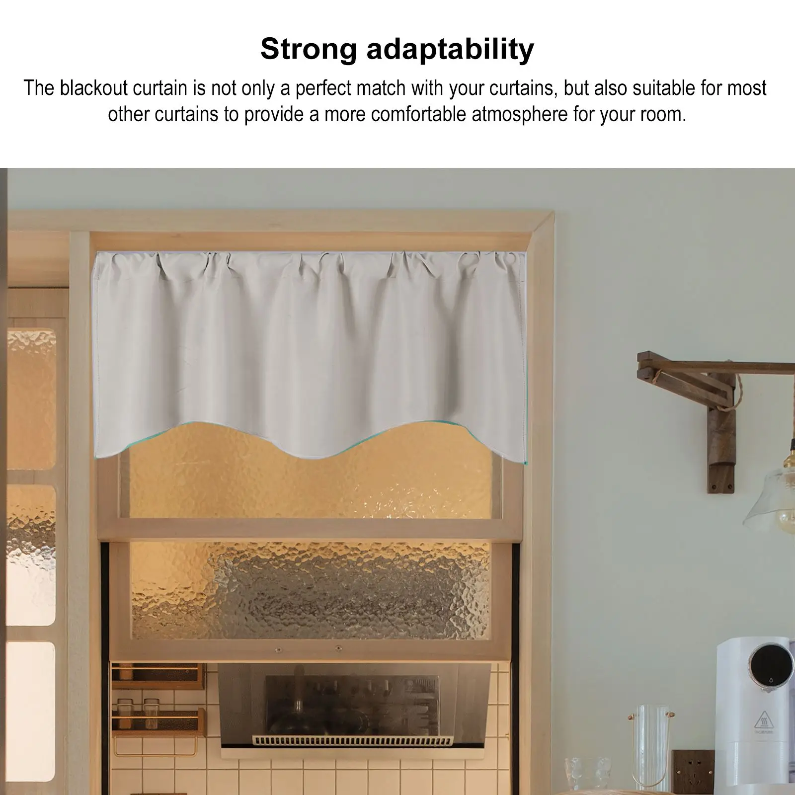 Hanging Style Decorative Blackout Curtain Elegant Pocket Scalloped Valance Classic Window | Дом и сад