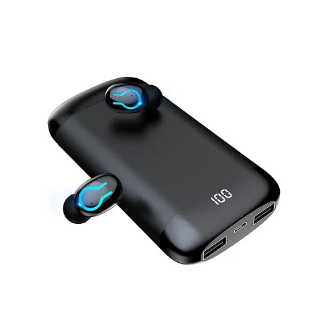 Black Для HBQ Q66 Bluetooth 5,0 наушники TWS Беспроводные HD стерео наушники спортивные водонепроницаемые наушники с двойным микрофоном свободные наушники - Цвет: Black