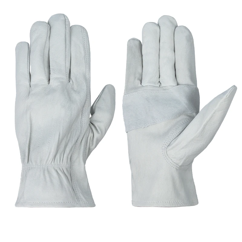 QIANGLEAF Фирменная Новинка защитные рабочие перчатки сварочные мужские белые защитная одежда модные перчатки рабочие европейские размеры H93w - Цвет: White