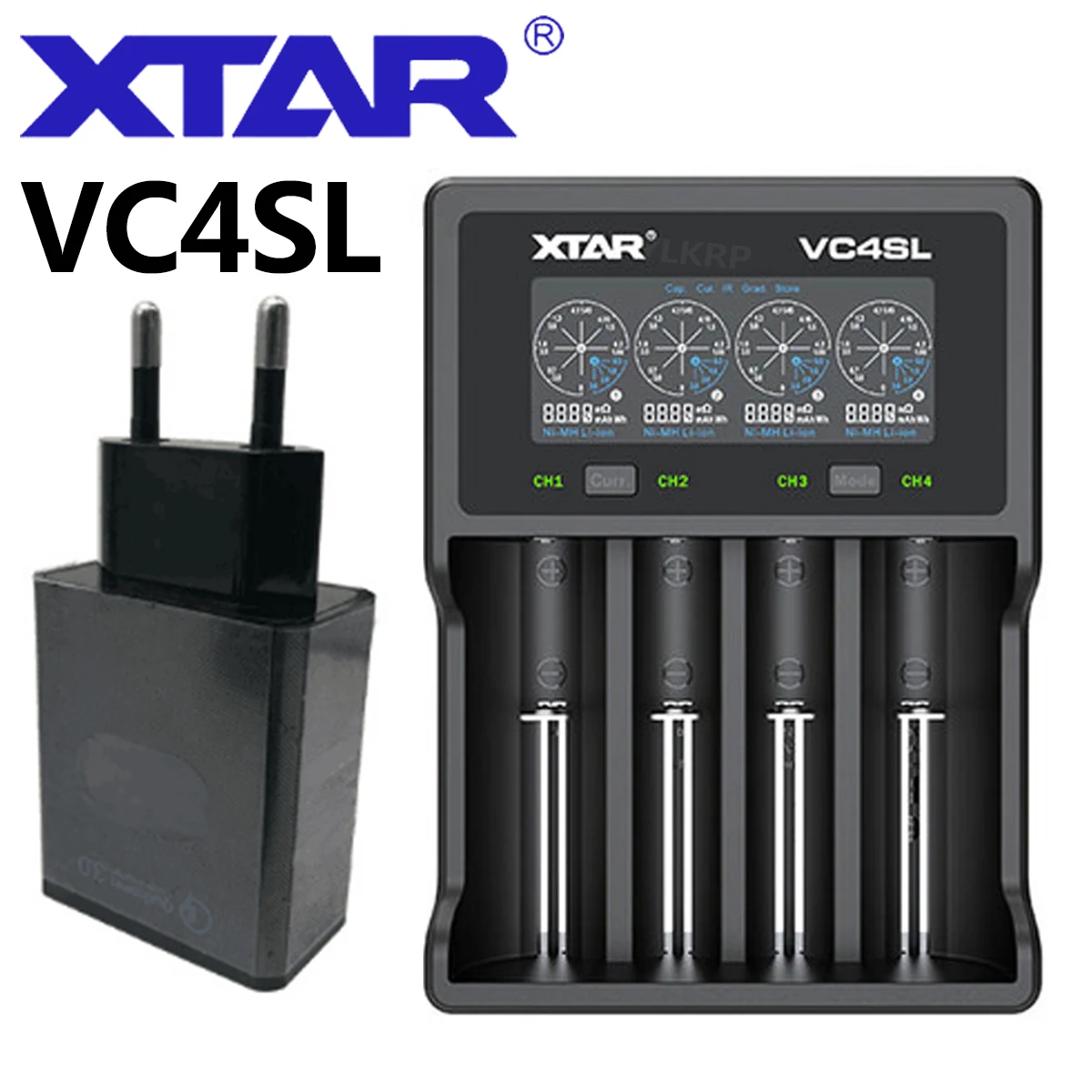 Battery Charger Fast Charger XTAR VC4SL Upgraded Extended Smart C-type USB Input Support QC3.0