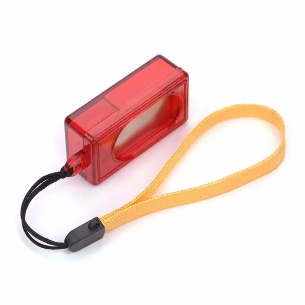 Mini Rushed Ultrasonic Dog Pet Click Clicker Training Trainer Rectangle Shape Plastic Pet Supplies Aid Wrist Strap New