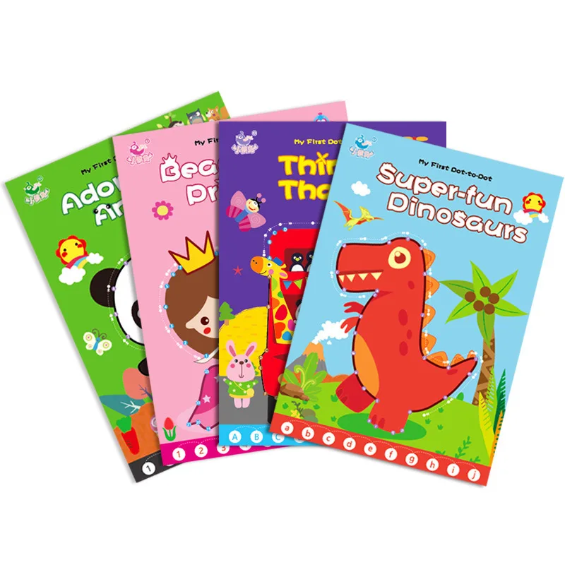 

Even Point Painting Children's Coloring Painting Educational Even Point into Painting 2-3-4-5-6 Years Old Baby with Numbers Lett