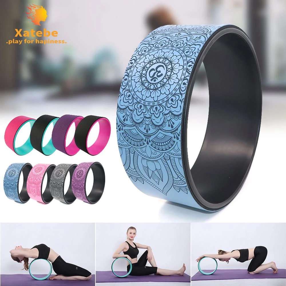 

Yoga Pilates Circle T Fitness Roller Wheel Prop Wheel Back Training Tool Home Workout Wheel Waist Shape Pilates Ring lose weight