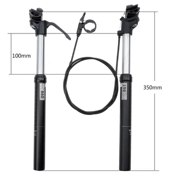 

For KS System Hydraulic Lifting Seat Tube Height Adjustable 350mm Seatpost 27.2mm Diameter Manuel / Remote Control
