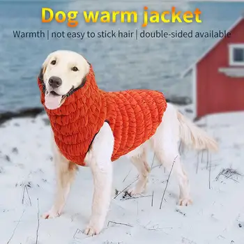

Puppy Cozy Dog Clothes Winter Warm Pet Jacket Solid Windproof Fashion Cold Weather Pullover Double Sided Soft Outdoor Walking