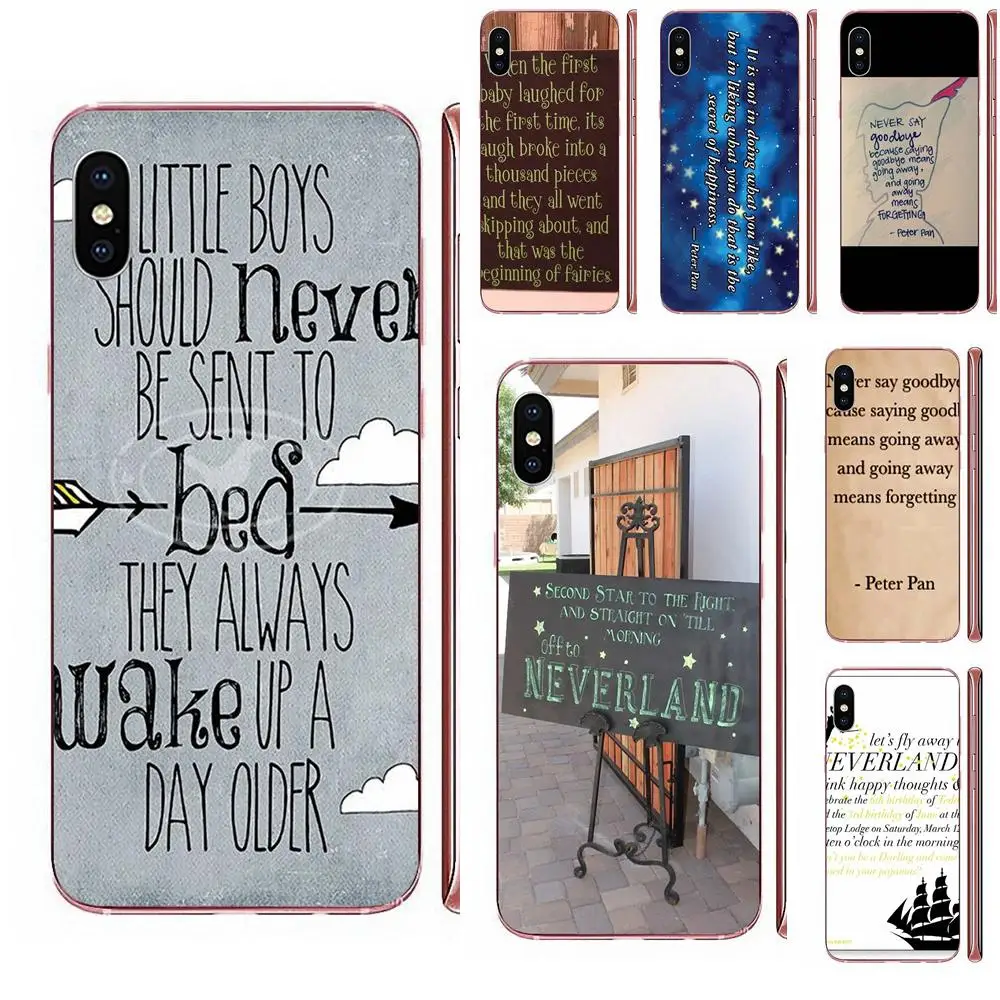 Peter Pan Quote Take Me To Neverland для Huawei Mate 9 10 20 P P8 P9 P10 P20 P30 P40 Lite Pro Smart 2017 мягкие чехлы