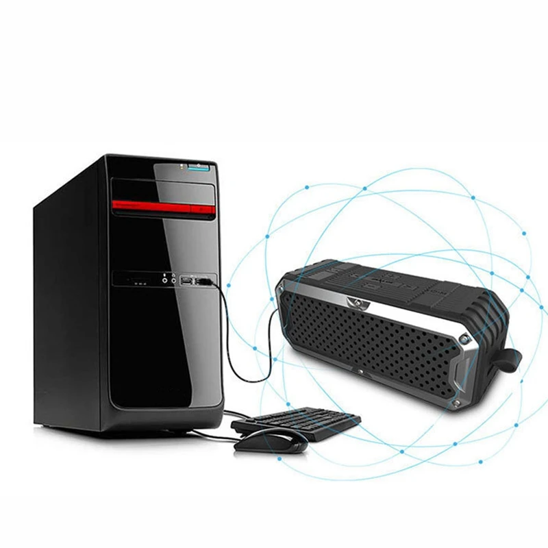ABHU-ZEALOT S6 Waterproof Outdoor Bluetooth Speaker Stereo Bluetooth Speaker Card Audio Bass Audio Line Stereo Bluetooth Speaker