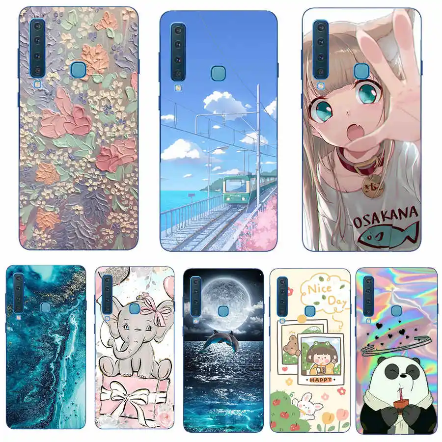 Силиконовый чехол для Samsung A9 2018 милый мультяшный Galaxy A 9 A920 Coque Funda телефона |
