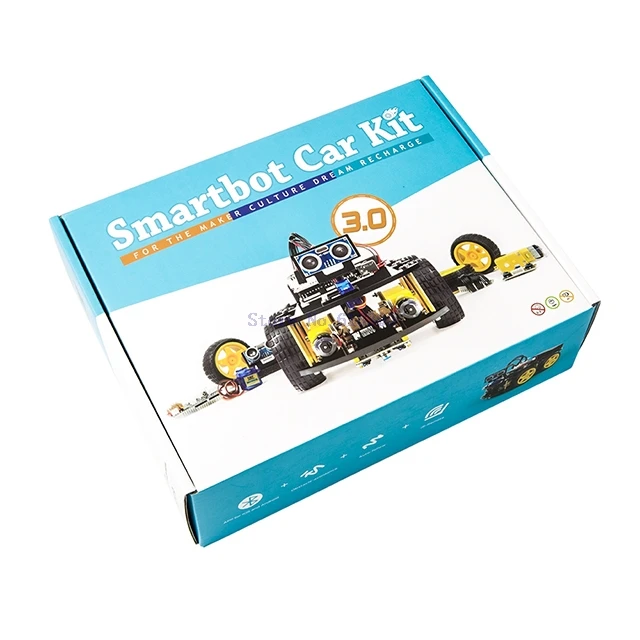 

A2-- Smart Robot Car Kit for ARDUINO UNO R3 with Ultrasonic Sensor /For Bluetooth module / Remote and tutorial CD