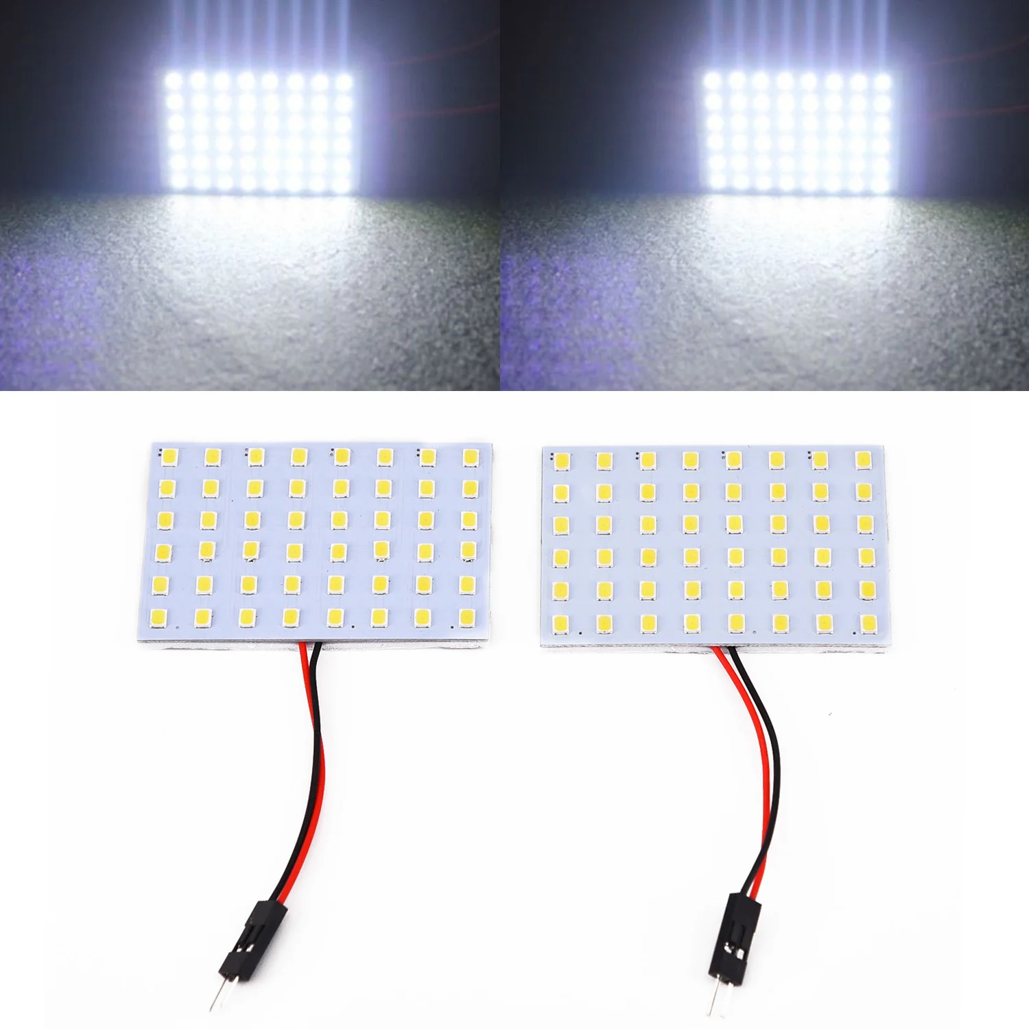 Автомобильный 48SMD светодиодный панельный светильник T10 Festoon Ba9s купольная карта Замена внутренних ламп