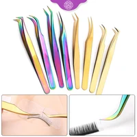 Makeup Professional Eyelashes Tweezers High Precision Stainless Steel Fan Lash Eyebrow Tweezer 3D Volume Eyelash Extension Tools 1