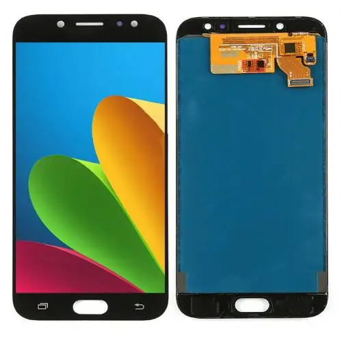 Черный ЖК-дисплей для телефона с сенсорным экраном дигитайзер для samsung Galaxy J7 Pro SM-J730F - Цвет: Черный