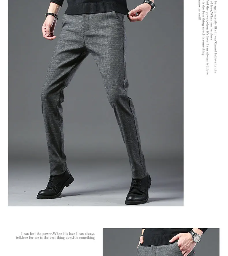 Mens Chinos High Quality Cotton Casual Pants Stretch Male Trousers Man Long Straight Plus Size chinos pants