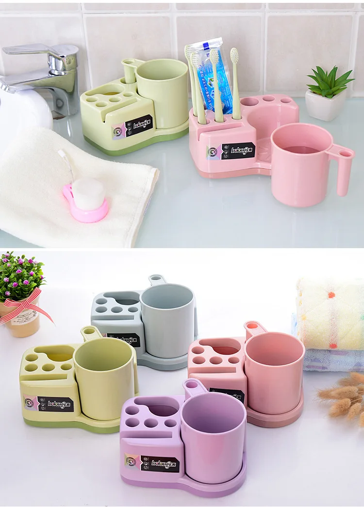 Bathroom Toothbrush Shelf Toilet Wash Cup Set Placed Mouths Of Home Toothbrush Holder Mouthwash Washing Storage Tumbler
