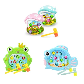 

Cartoon Frogs Mushrooms Fish Shape Hit Hamster Game Playing Music Interactive Toy For Baby Kids