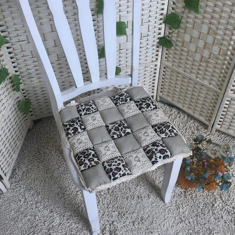 Style 1 40*40 см квадратная подушка для стула, Кружевная декоративная подушка для стула, Подушка для стула, утолщенная Подушка для стула, Нескользящая подушка для сиденья - Цвет: Style 1