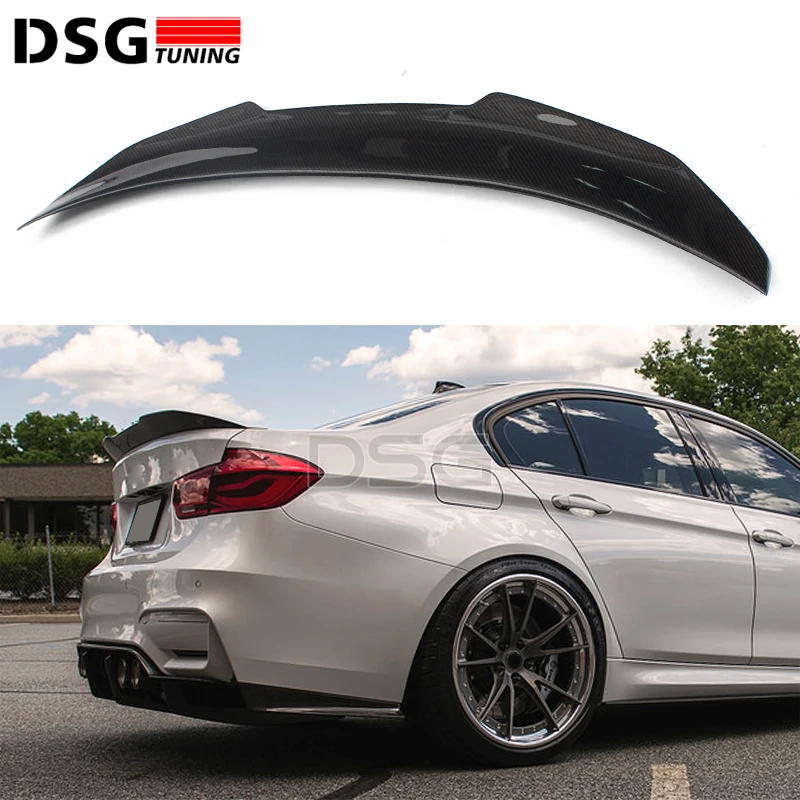F80 Carbon Fiber Rear Spoiler Boot Lip for BMW F30 3 Series 320i 318d 316d 328i 335i Saloon 2012 +