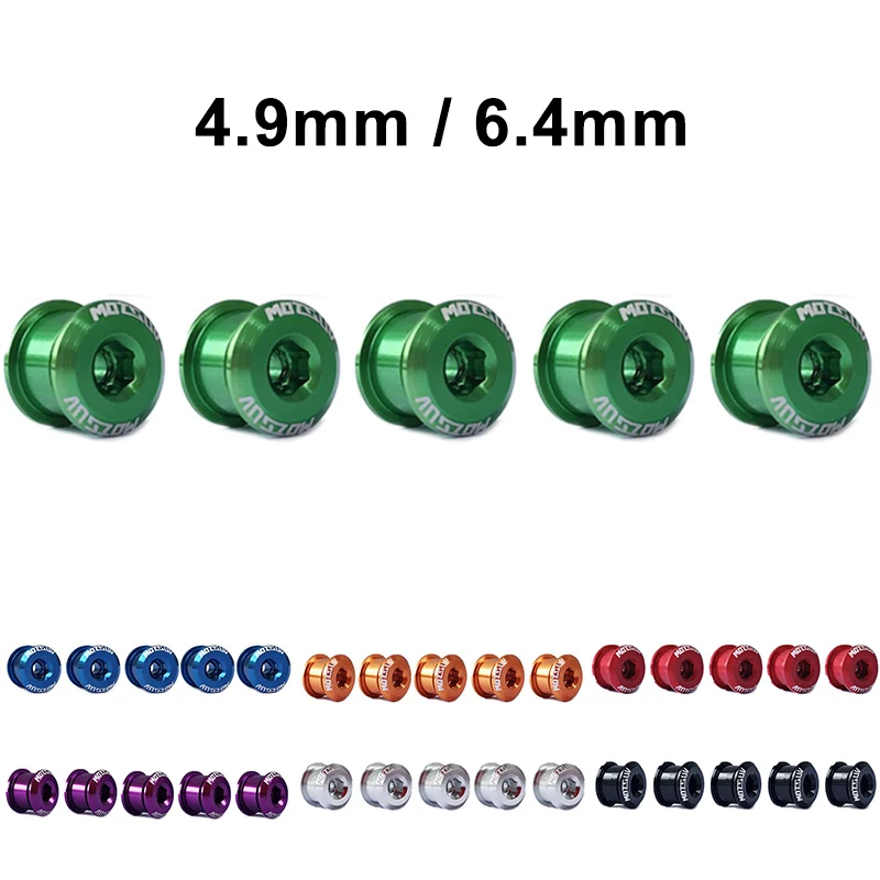 

5pcs MTB Bike Chainring Bolts Double/Triple Speed Disc Single Chainwheel Screws Gold/Sliver/Purple/Blue/Red/Black/Green