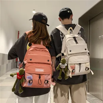 

The New Korean Style Middle School Student Backpack Fashion All-match Nylon Mesh Large Capacity Travel Backpacks Sac A Dos