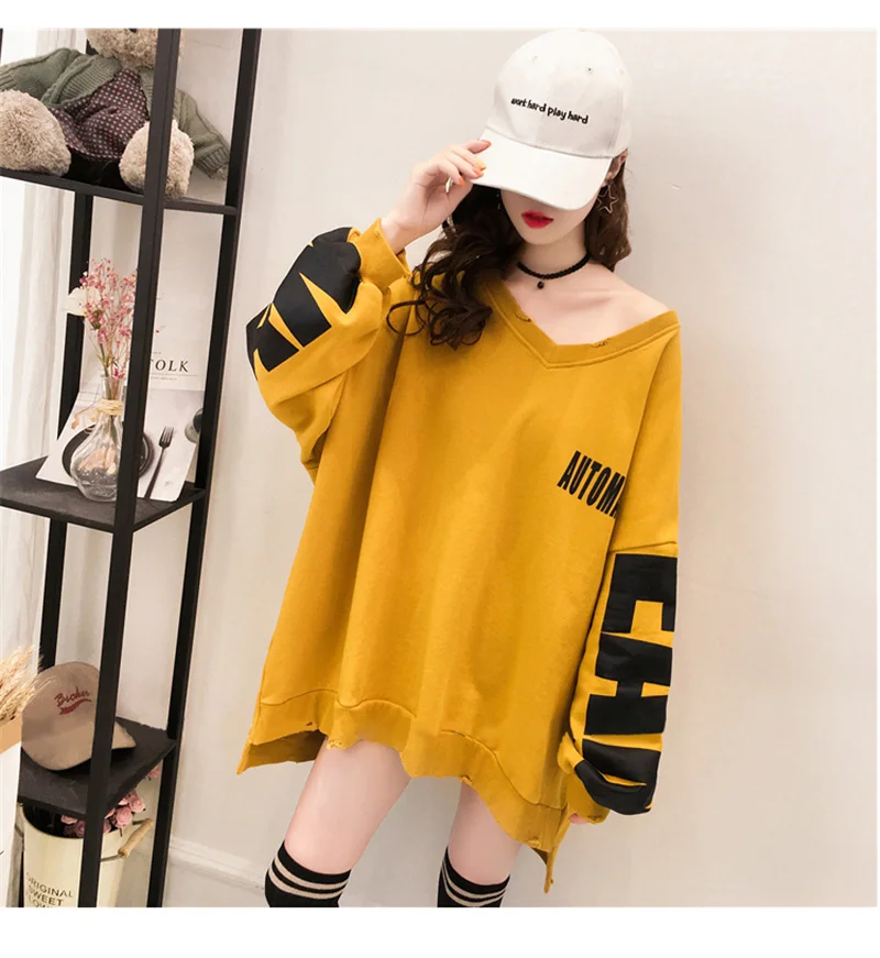 Women Hoodies Spring Harajuku Cool Jumpers Loose Long Sleeve Hoodies Sweatshirts Fashion Women Casual Sweatshirt Oversized